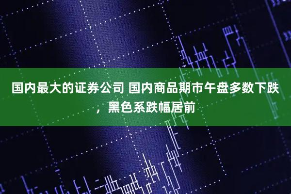 国内最大的证券公司 国内商品期市午盘多数下跌，黑色系跌幅居前