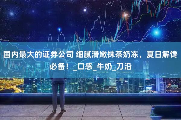 国内最大的证券公司 细腻滑嫩抹茶奶冻，夏日解馋必备！_口感_牛奶_刀沿